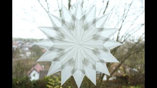 DIY Origami Transparentpapier Fenstersterne Weihnachtsdeko Anleitung Selber Basteln Paper Star [upl. by Dogs]