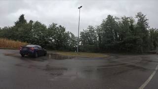 Toyota GT86 2017 Roundabout Drift in Rain [upl. by Akeihsat40]