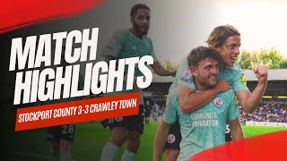 MATCH HIGHLIGHTS  Stockport County vs Crawley Town [upl. by Harrod738]