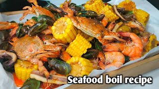 Seafood boil recipe by mhelchoice Madiskarteng Nanay [upl. by Hewart]