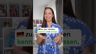 KENNEN vs WISSEN Deutsch lernen  Grammatik  Wortschatz  learn German shorts deutschlernen [upl. by Nala]