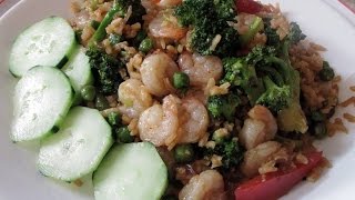 Arroz con Camarones estilo Tailandesa Thai Food [upl. by Sachsse]