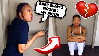 Crying With The Door Locked Prank On Girlfriend [upl. by Savanna]