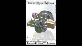 Double Differential Steering Solidworks  Mechanical Animation [upl. by Shiekh]