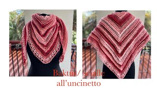 Tutorial baktus scialle uncinetto [upl. by Preiser]