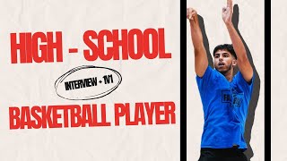 INTERVIEWING HS BASKETBALL PLAYER I CHALLENGED HIM TO A 1V1 [upl. by Anolla]