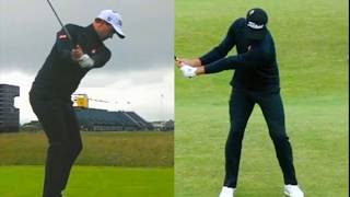 Adam Scott Iron Slow Motion Golf Swing DOWN THE LINE AND FACE ON [upl. by Hairem]