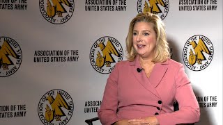 Interview with Secretary of the US Army Christine Wormuth at AUSA [upl. by Tearle292]