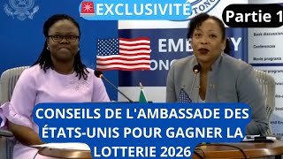 DVLottery 2026 Les conseils de lambassade des USA pour gagner la green card  Partie 1 [upl. by Dilan]