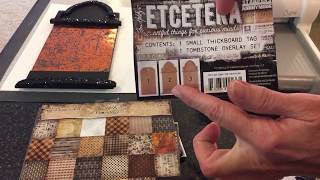 Tim Holtz Etcetera Stampers Anonymous Halloween Tombstone Thickboard Tag Overlay Set 👻 [upl. by Sair652]