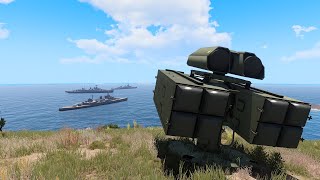 Ukrainian antiship cruise missile quotNeptunequot destroyed 3 Russian Battleship  ARMA 3 [upl. by Arahsak]