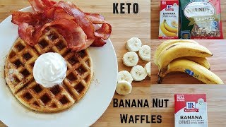 FIRE NEW KETO BANANA NUT WAFFLE RECIPE [upl. by Hsac]