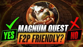 Magnum Quest  1 QUESTION IN EVERY GAME IS IT F2P FRIENDLY [upl. by Rodolph560]