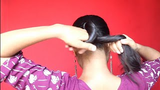 Easy Quick Daily Use hairstyle For Long Medium hair । Cute Juda hairstyle [upl. by Hazelton]