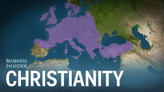 Animated map shows how Christianity spread around the world [upl. by Acinahs]