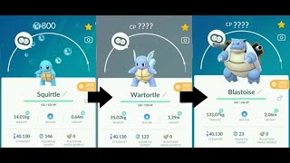 Squirtle evolves into Watrortle and into Blastoise in Pokemon GO [upl. by Felizio]