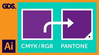 CMYK  RGB to Pantone  Converting colours in Adobe Illustrator [upl. by Annehsat]