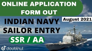 Indian Navy Nausena Bharti Sailor Entry SSR  AA August 2021 Online Form Out  Doubtnut [upl. by Goodkin]