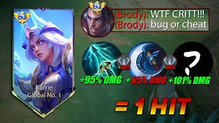 NEW META THIS NEW KARRIE BUILD CAN EASILY 1 SHOT ENEMIES💀 CRAZY DAMAGE KARRIE BEST BUILD 2024‼️ [upl. by Rambert]