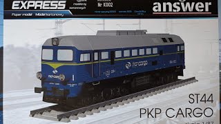 Lokomotywa ST441081 Gagarin PKP Cargo model kartonowy wydawnictwa ANSWER 187 [upl. by Kilam338]