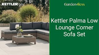 Kettler Palma Low Lounge Corner Sofa Garden Furniture Set  A Closer Look At [upl. by Pooi255]