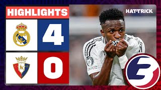 EXTENDED FULL MATCH HIGHLIGHTS  REAL MADRID 40 CA OSASUNA  VINICIUS HATRICK  LA LIGA 20242025 [upl. by Brandy430]