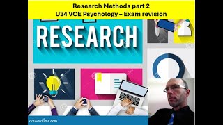 Research Methods Part 2  VCE Psychology Exam Revision 2023  2027 SD [upl. by Johppa]