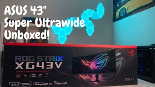 Asus ROG Strix XG43VQ Unboxed Super Ultrawide 43quot [upl. by Roque]