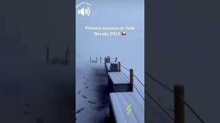 TÁ NEVANDO Caiu a primeira nevasca de 2024 no Valle Nevado 🇨🇱🇨🇱 chile [upl. by Nedia812]