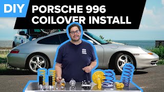 Porsche 996 911 Coilover Installation DIY 19992005 Porsche 996 Carrera Ohlins Coilover Kit [upl. by Akcirret]