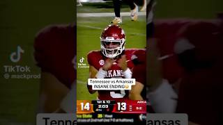 Tennessee Vs Arkansas INSANE ENDING😳 shorts [upl. by Vudimir139]