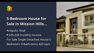 5Bedroom House for Sale in Mission Hills Havila Antipolo Rizal [upl. by Ddej]