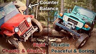 FJ40 Chill vs CJ2A Chaos  Results of Willys RIGIDITY vs Land Cruiser FLEXIBILITY [upl. by Pliner]