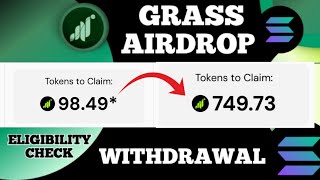 GRASS Airdrop Claim  X7 My Allocation  Grass Airdrop Withdrawal [upl. by Inami]