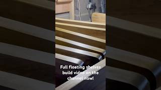 Floating shelves in 20 seconds DIY woodworking [upl. by Artemahs]