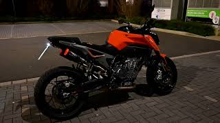 KTM Duke 790 Stock vs Arrow vs Austin Racing RS22 homologated [upl. by Thornton]