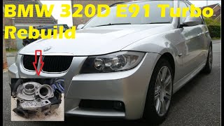 BMW 320d E90 or E91 DIY turbo rebuild [upl. by Ameyn]