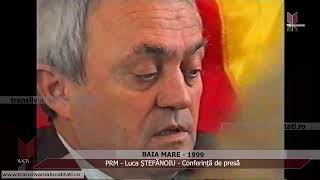 BAIA MARE 1999  PRM  Luca ȘTEFĂNOIU  Conferință de presă [upl. by Macegan830]