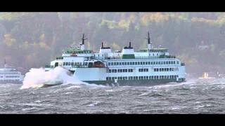 Mukilteo ferry in 50 mph windstorm [upl. by Evilc823]