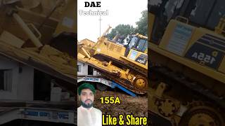 Komatsu 155A bulldozer unloading from trailer truck youtubeshorts shorts shortvideo bulldozer [upl. by Dame]