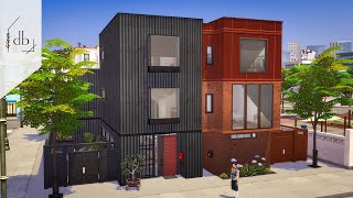 Modern Townhouses  The Sims 4 Speed Build [upl. by Atinreb]