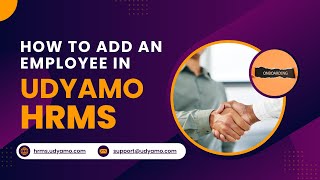 How to add an Employee in Udyamo HRMS An Admin Guide [upl. by Mavra159]