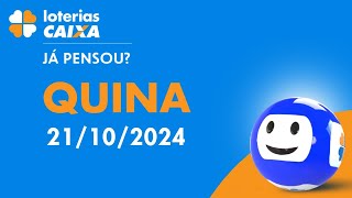 Resultado da Quina  Concurso no 6563  21102024 [upl. by Sparks22]