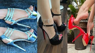 Gorgeous Pencil High Heel latest Design Shoes Slippers Pumps Sandals for women Footwear [upl. by Coad]