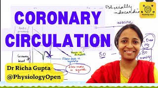 Coronary circulation blood flow physiology  Circulatory system  Cardiovascular system mbbs [upl. by Kohsa]