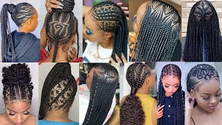 Best 2024 Braids Hairstyles Unique amp Stunning Braids Hairstyle for Black WomenUpdo Ponytail Braids [upl. by Idmann]