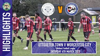 Uttoxeter Town 1 Worcester City 2 [upl. by Adnalra987]