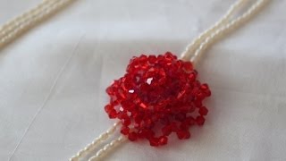 Rose Flower Beading Lesson Video [upl. by Novad]