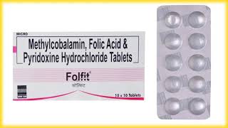 Folfit Tablet Benifit  Composition  Pyridoxine MethylcobalaminFolic Acid Uses [upl. by Noseaj823]