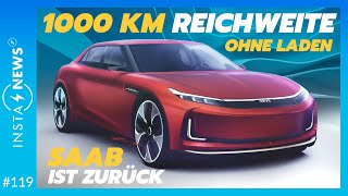 Echte 1000 km Reichweite ohne Laden  Saab ist zurück amp überrascht alle  ElektroautoNews 119 [upl. by Ahsinuq]